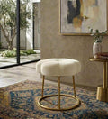 Elegant Velvet Ottoman Stool for Living Room